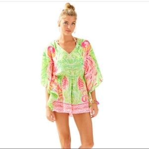 Lilly Pulitzer Mai Tiki Flamingo Romper size Small